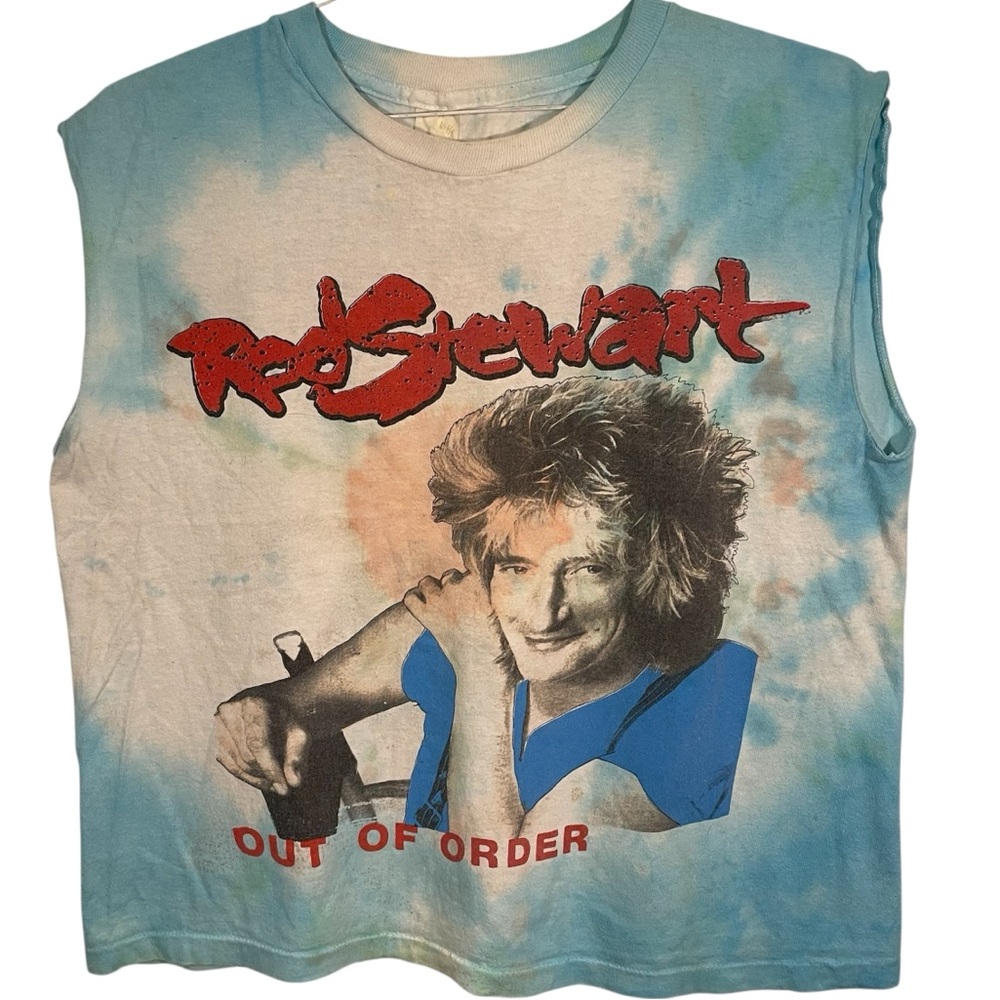 Rare 1988 Rod Stewart Out of Order Tour Custom Tank Top